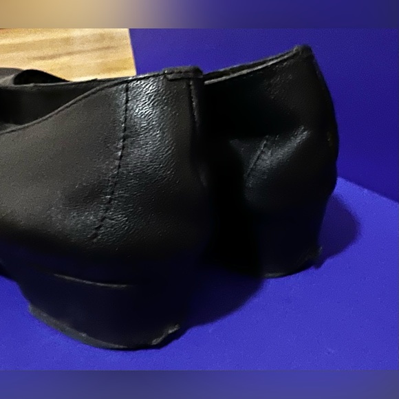 Leather Square Toe Ballet Flats - Black - Picture 4 of 5